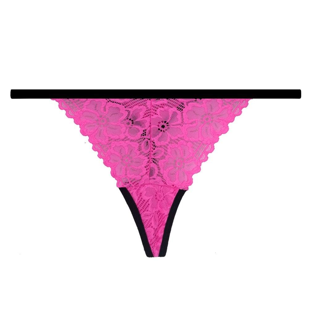 10-piece set of lace cotton G-string thongs from The Clothing Company Sydney, plus size lingerie with T-back design and comfortable fit.