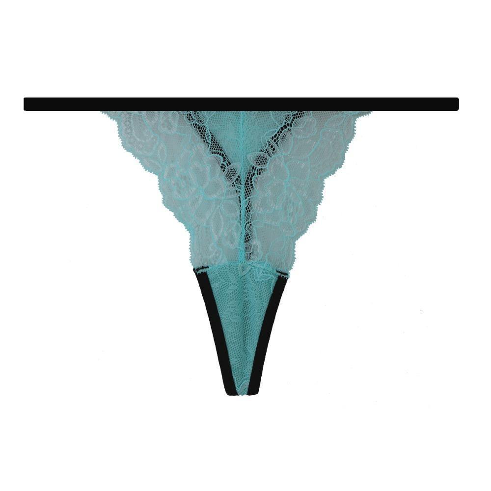 10-piece set of lace cotton G-string thong lingerie by The Clothing Company Sydney, featuring T-back plus size panties.