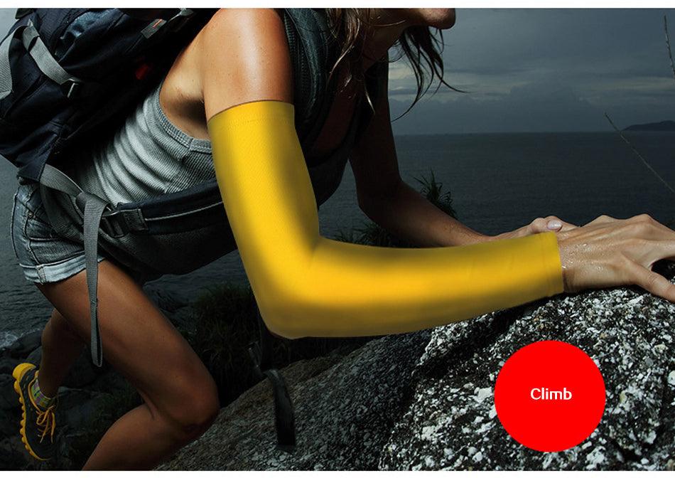 1PC Ice Fabric Summer UV Protection Running Basketball Volleyball Cycling Sunscreen Sports Arm Sleeve The Clothing Company Sydney