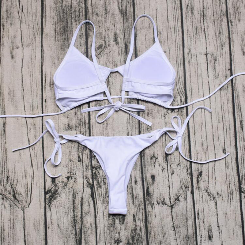 2 Piece Push Up Bra Top Padded String Thong Bikini Low Waist Swimsuit Swimwear The Clothing Company Sydney