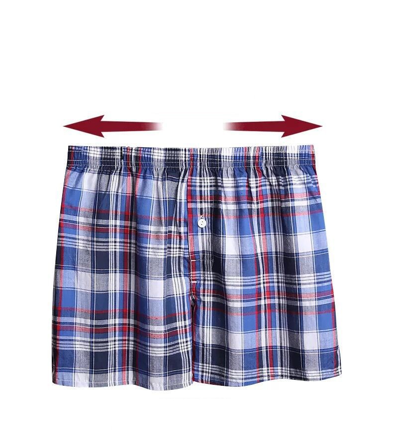 Three pairs of breathable cotton men's underwear shorts by The Clothing Company Sydney, featuring loose, flexible boxer-style design.