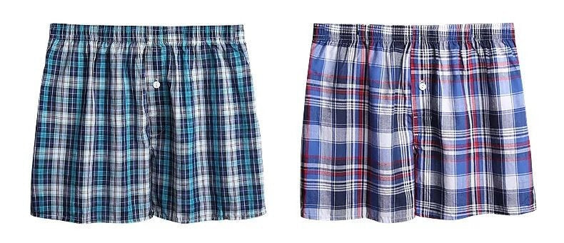 Three pairs of breathable cotton men's underwear shorts from The Clothing Company Sydney, featuring loose, flexible boxer-style design.