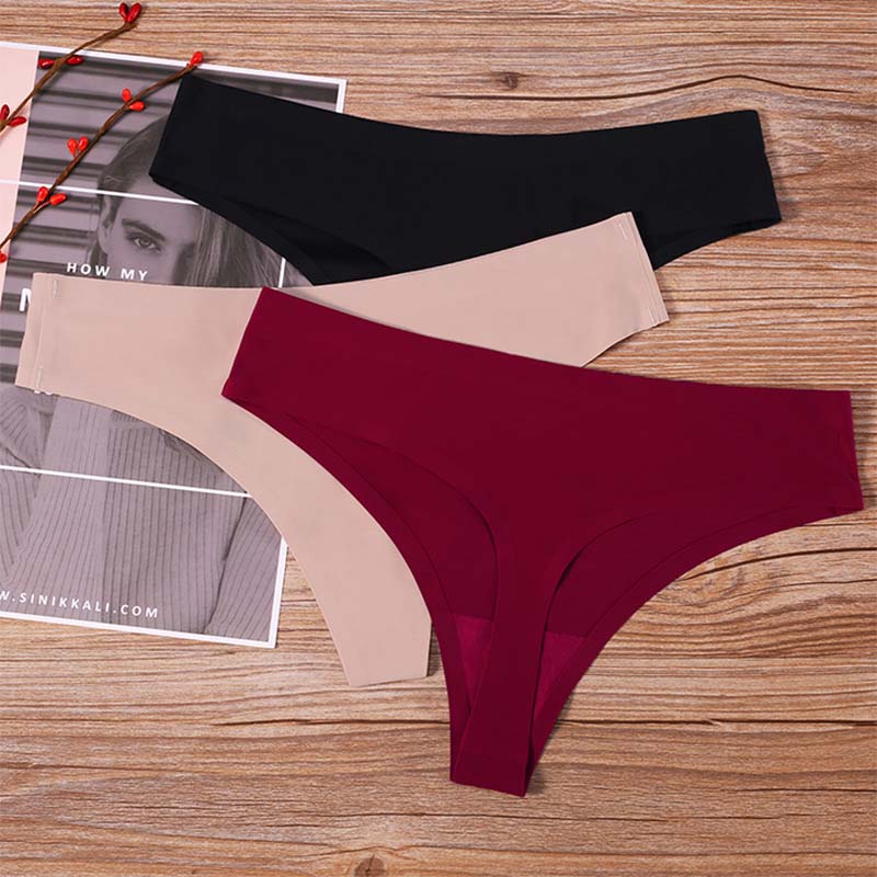 Plus size low waist seamless cotton thong panties by The Clothing Company Sydney, featuring comfortable, lightweight lingerie design.