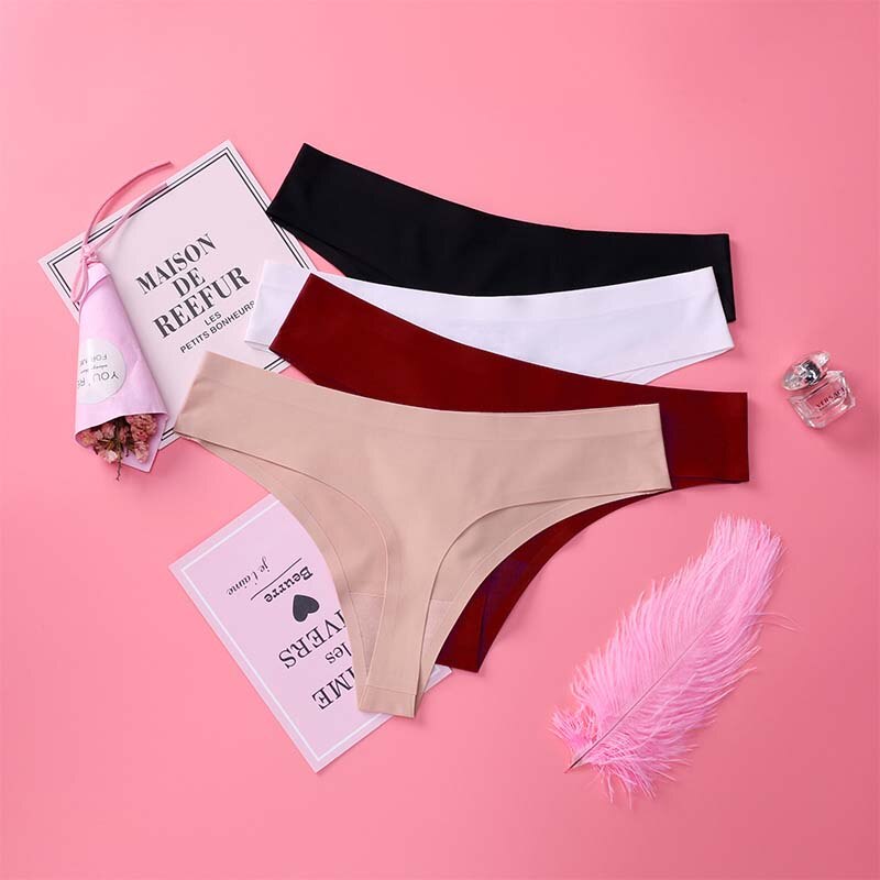Plus size seamless cotton thong underwear for ladies, low waist lingerie by The Clothing Company Sydney, comfortable and discreet.