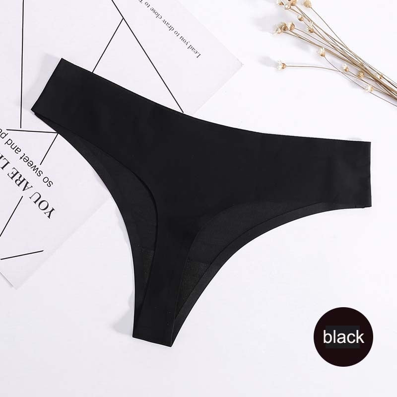Plus size women's low waist seamless cotton thong from The Clothing Company Sydney, showing comfortable lingerie with smooth fit.