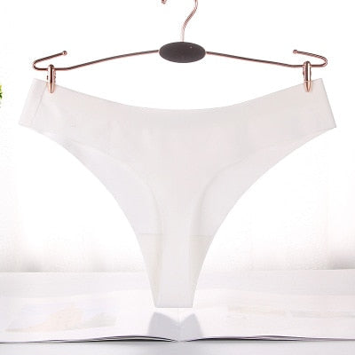 Plus size low waist seamless thong underwear from The Clothing Company Sydney, soft cotton briefs with G-string design for comfortable lingerie.