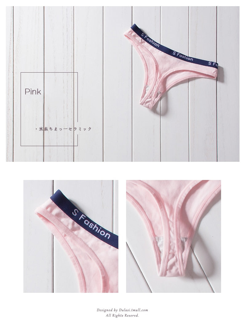 Three-pack of cotton mix G-string underwear from The Clothing Company Sydney, seamless T-back, low-rise, transparent bikini briefs.