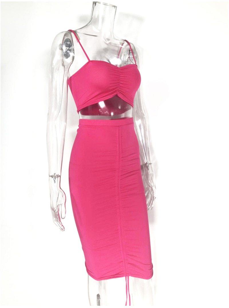 2 Piece Set Women Green Summer Outfits Ruched Tight Sexy Two Piece Set Crop Top And Skirt Set Club Wear Matching Sets The Clothing Company Sydney