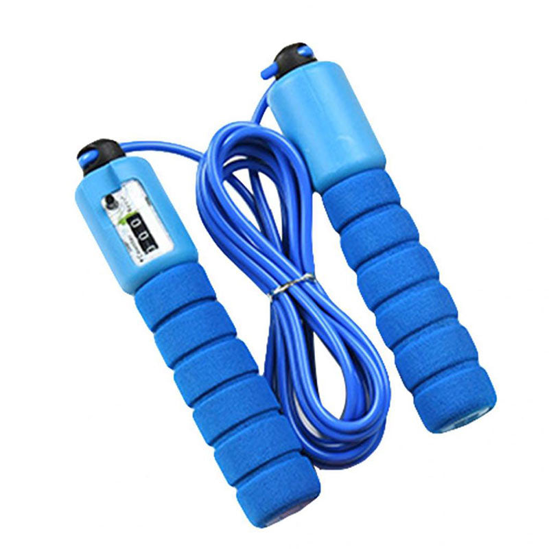 Fast speed skipping jump rope with non-slip handles for fitness and aerobic exercise, ideal for weight loss and cardiovascular workouts.