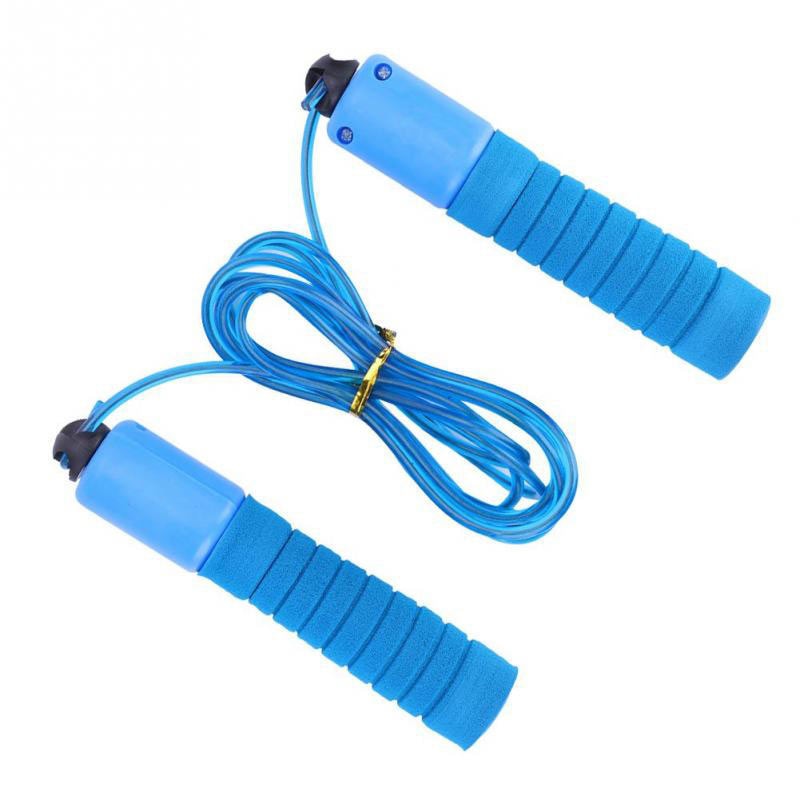 Fast speed jump rope with non-slip handles for fitness and aerobic exercise, ideal for weight loss and cardio workouts.