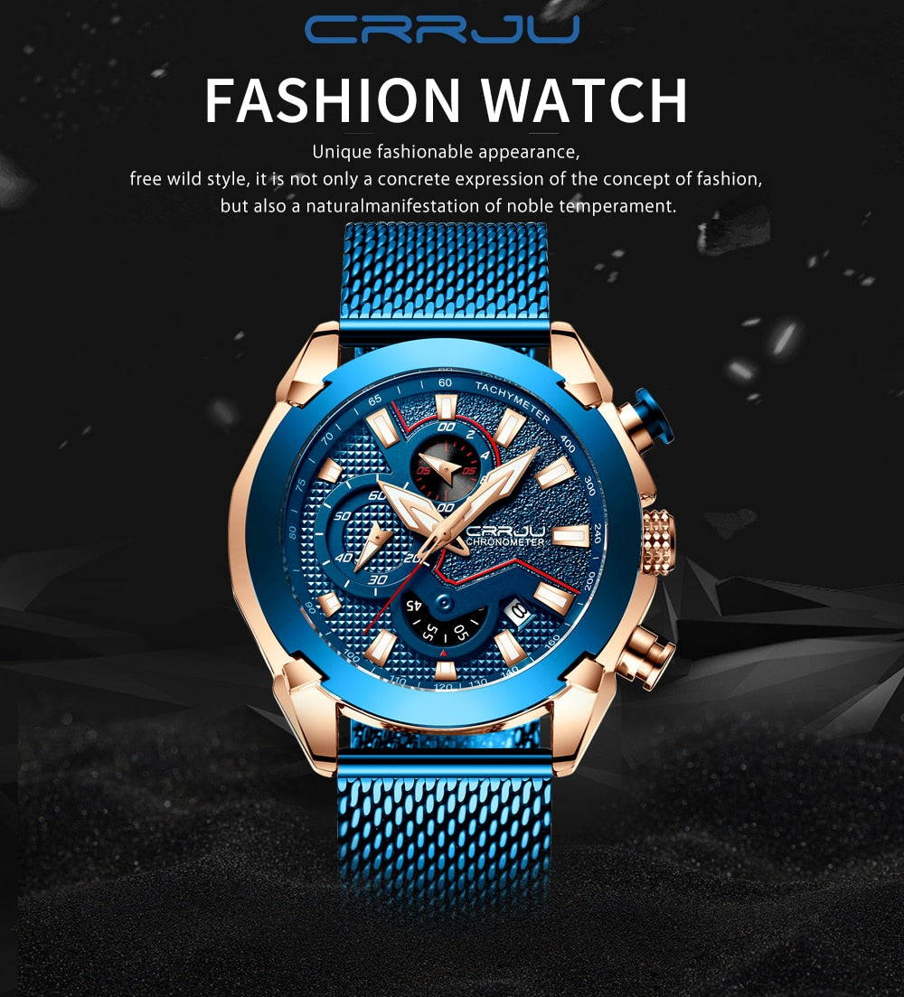 Luxury Army Military Watch by The Clothing Company Sydney, high-quality stainless steel chronograph men's wristwatch.