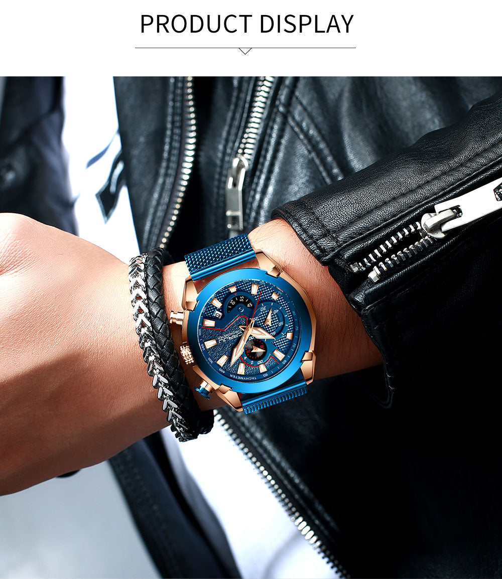 Luxury Army Military Watch by The Clothing Company Sydney, high-quality stainless steel chronograph men's watch with sleek design.