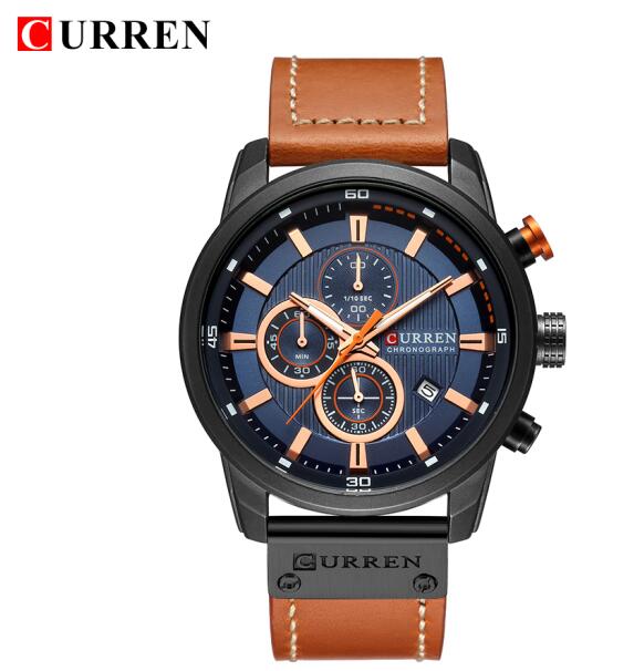 Luxury men's analog-digital leather sports watch with army military design by The Clothing Company Sydney.