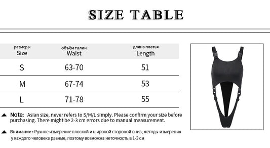 Black Solid Sexy High Street Bodysuit Hollow Out Buckle Sleeveless Backless Ladies Suspenders Bodysuit The Clothing Company Sydney