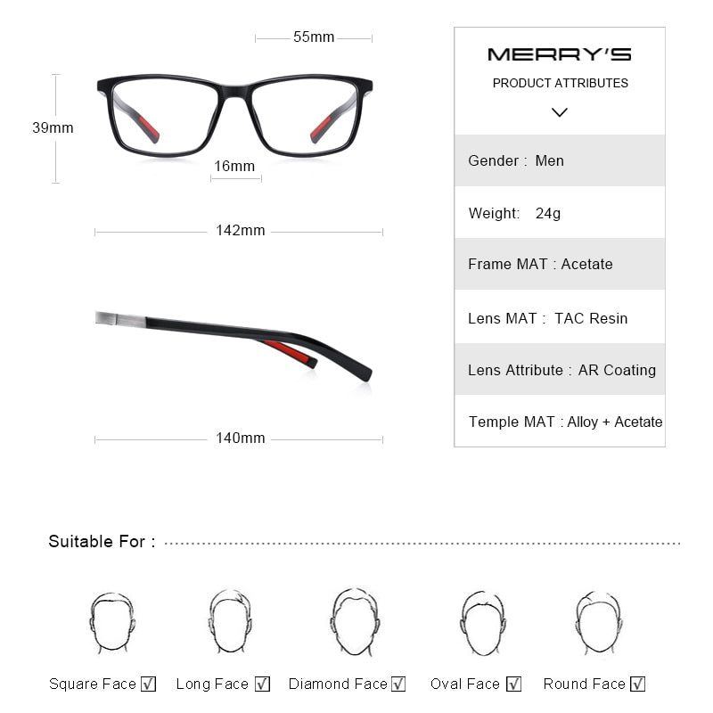Luxury men's acetate prescription eyeglasses with spring hinges and silicone temple tips, designer accessories from The Clothing Company Sydney.