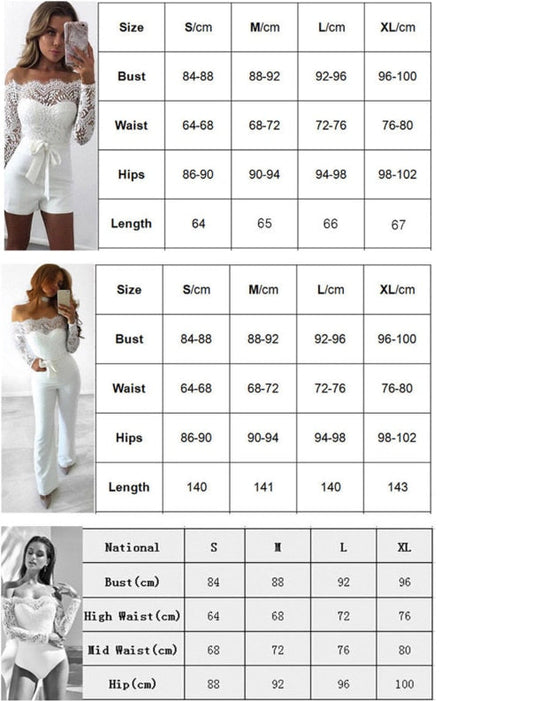 Ladies summer autumn off shoulder playsuits long sleeve sheer lace patchwork hollow bandage skinny playsuits The Clothing Company Sydney