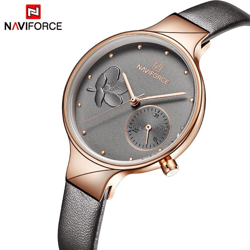 Luxury women's quartz wrist watch with leather strap from The Clothing Company Sydney, waterproof and stylish for everyday wear.