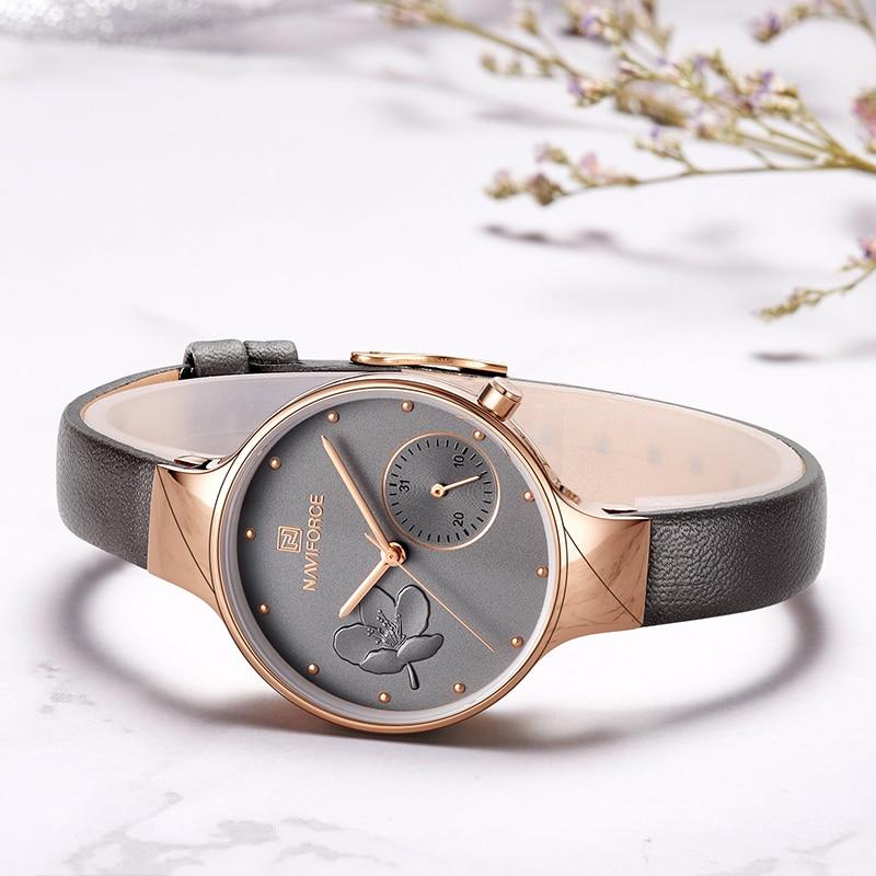 Luxury fashion quartz wrist watch for ladies with leather strap, waterproof design, by The Clothing Company Sydney.