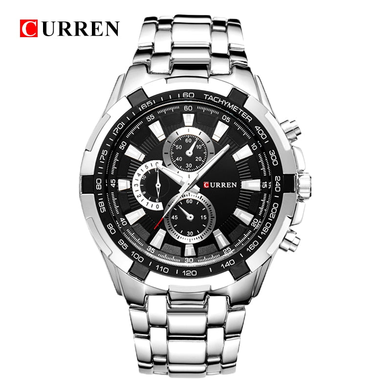 Men's quartz military sports watch by The Clothing Company Sydney, featuring analog display and waterproof design.
