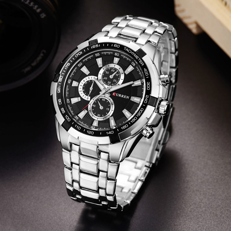 Men's quartz military-style sports watch by The Clothing Company Sydney, featuring waterproof design and analog display.