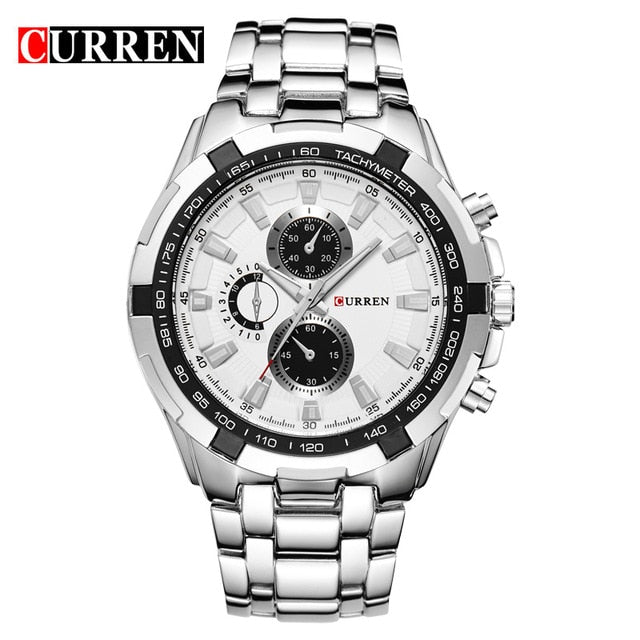 Men's quartz military sports watch by The Clothing Company Sydney, waterproof analog watch with army-inspired design.