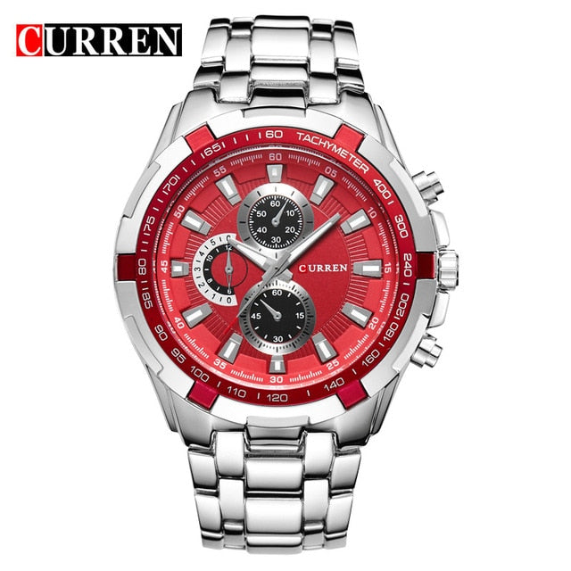 Men's quartz military-style sports watch by The Clothing Company Sydney, featuring an analog display and waterproof design.
