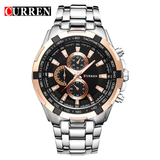 Men's quartz military sports watch by TopBrand, waterproof analog watch for men with military-style design and durable build.