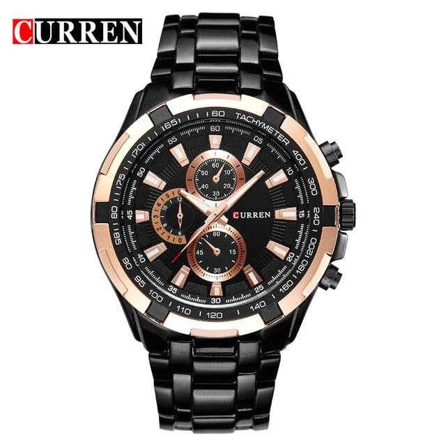 Men's quartz military-style sports watch by TopBrand with analog display, waterproof design, suitable for outdoor and tactical use.