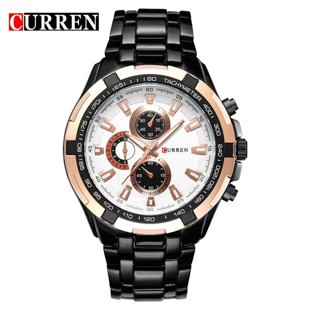 Men's quartz military style waterproof analog sports watch by The Clothing Company Sydney featuring a durable strap and clear dial.