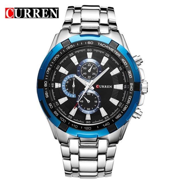 Men's quartz military-style sports watch by TopBrand, waterproof analog watch with rugged design for outdoor and military use.
