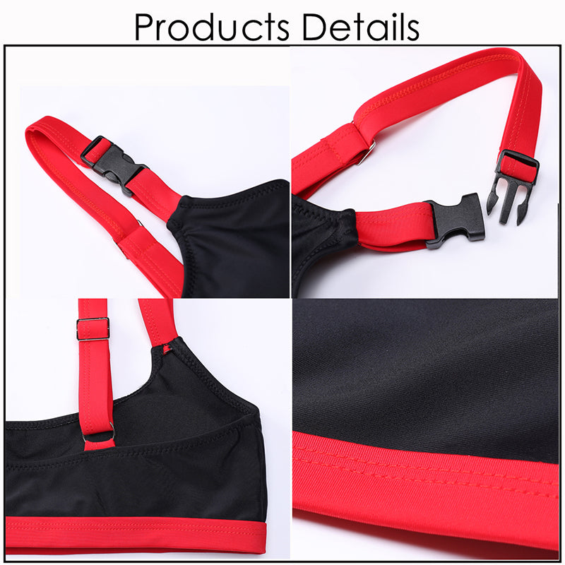 2 Piece Bandage Bralette Top High Cut Swimsuit Black Red Swimwear Bikini The Clothing Company Sydney