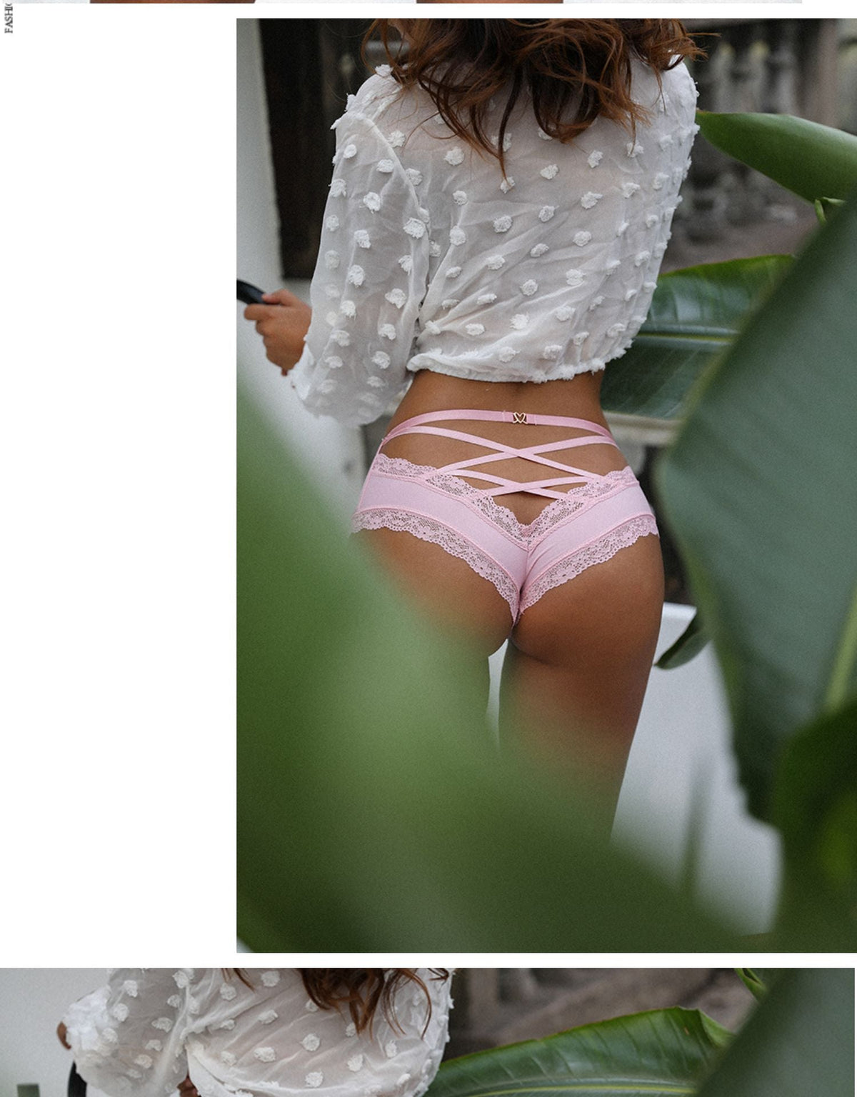 Seamless women's underwear with lace edges, transparent design, and solid briefs from The Clothing Company Sydney.