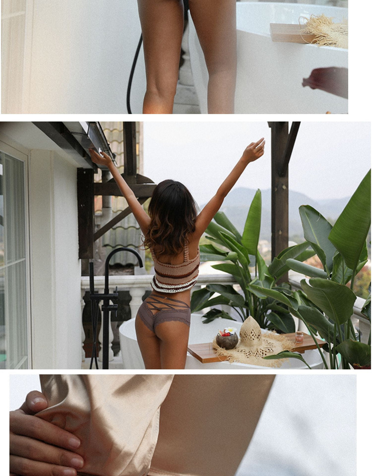 Seamless women's underwear by The Clothing Company Sydney featuring lace edges, hollow out design, and transparent solid briefs.