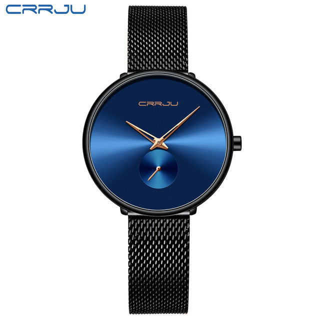 Luxury casual ladies' wristwatch by The Clothing Company Sydney featuring a minimalist mesh design and waterproof quartz movement.