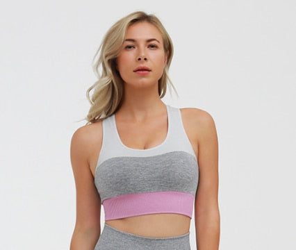 Seamless athletic yoga and sportswear set with gym pants and sports bra from The Clothing Company Sydney, designed for fitness activities.