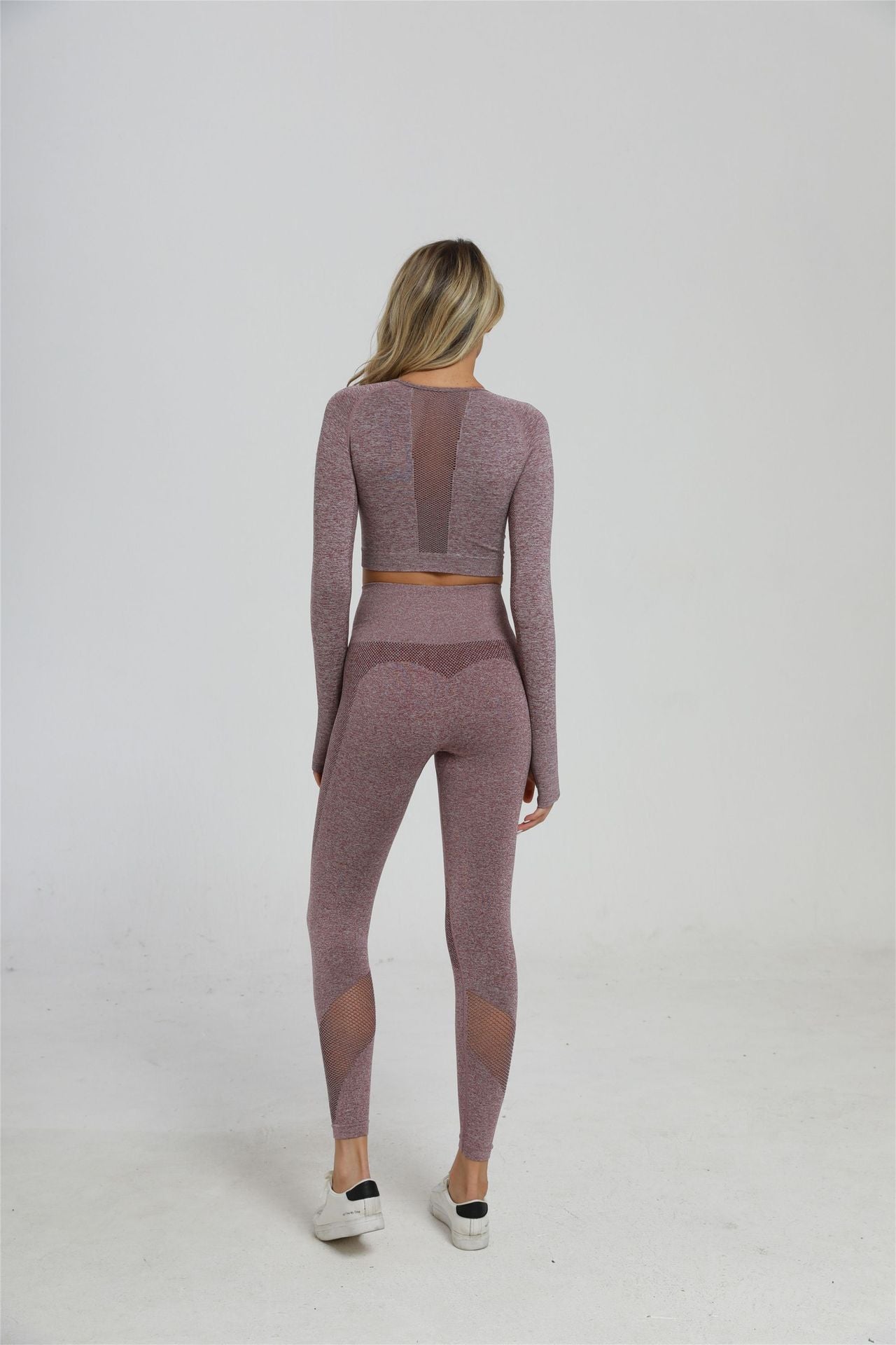 2 Piece Sports Yoga Sets Gym Fitness Athletic Pants Leggings Sportswear Seamless Long Sleep Top Set The Clothing Company Sydney