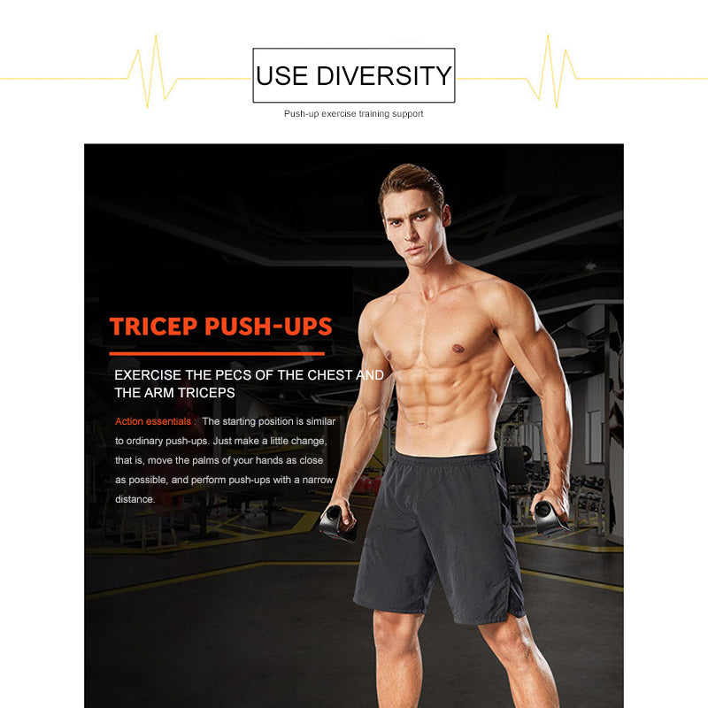 Two-piece H-shaped ABS push-up bars with sponge grips for chest workout and fitness training, ideal for strength exercises.