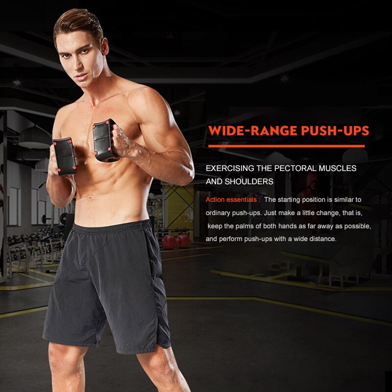 Two-piece H-shaped ABS push-up bars with sponge grips for chest fitness and strength training exercises.
