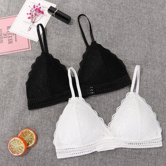 French Style Bralette Seamless Deep V Lace Wireless Thin Underwear Lingerie Soft Bras The Clothing Company Sydney