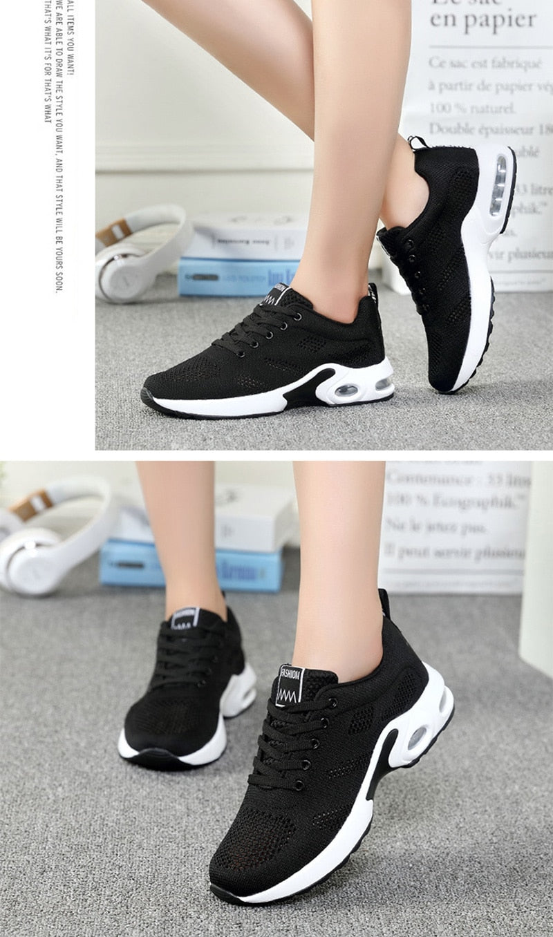 Lightweight outdoor sports shoes from The Clothing Company Sydney with breathable mesh, air cushion, and lace-up design for running.