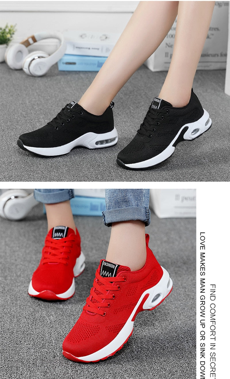 Lightweight outdoor sports shoes by The Clothing Company Sydney with breathable mesh, air cushion, and lace-up design for running.