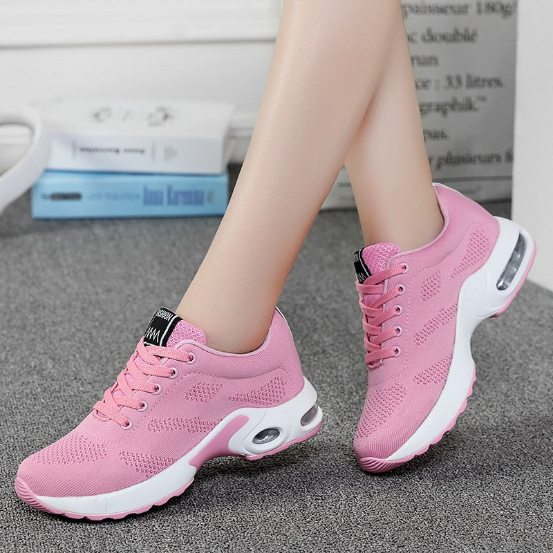Lightweight outdoor sports shoes from The Clothing Company Sydney featuring breathable mesh, air cushion, and lace-up design.