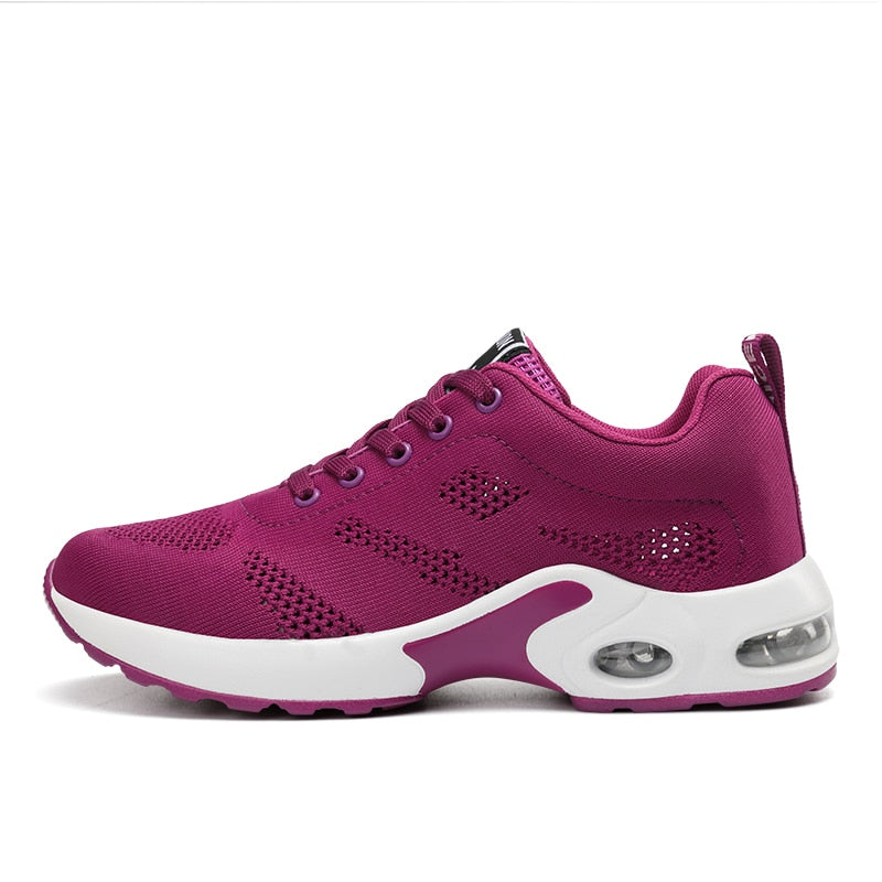 Lightweight breathable outdoor sports shoes by The Clothing Company Sydney with mesh upper, air cushion sole, and lace-up design.