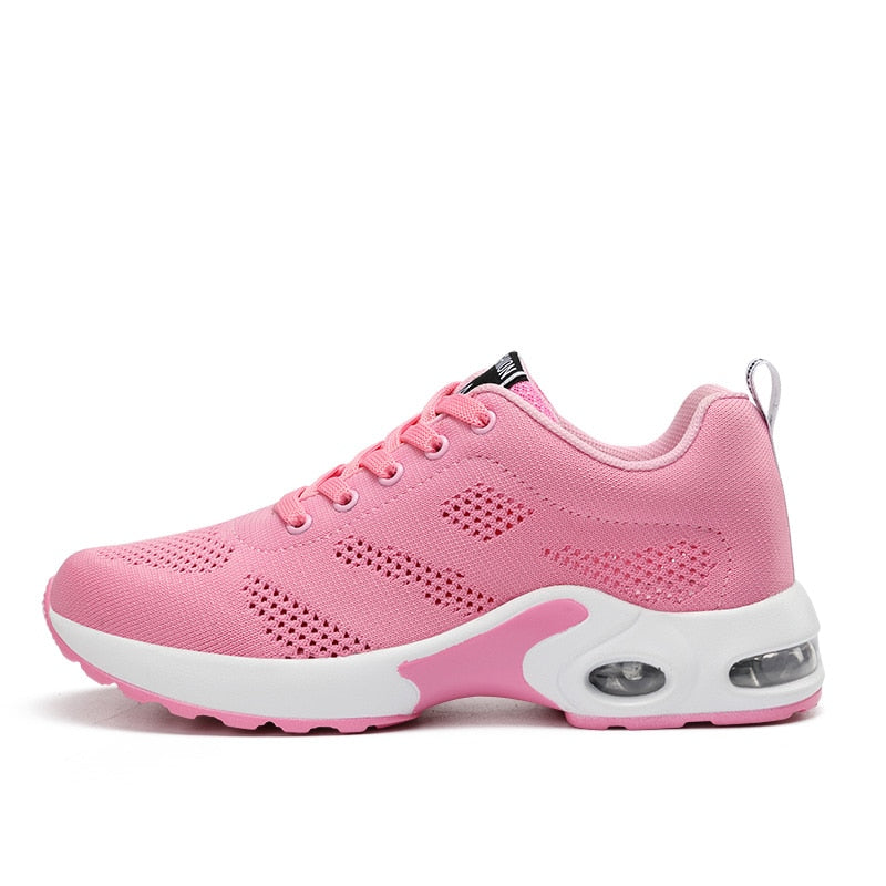 Lightweight outdoor sports shoes by The Clothing Company Sydney with breathable mesh, air cushion, and lace-up design for running.