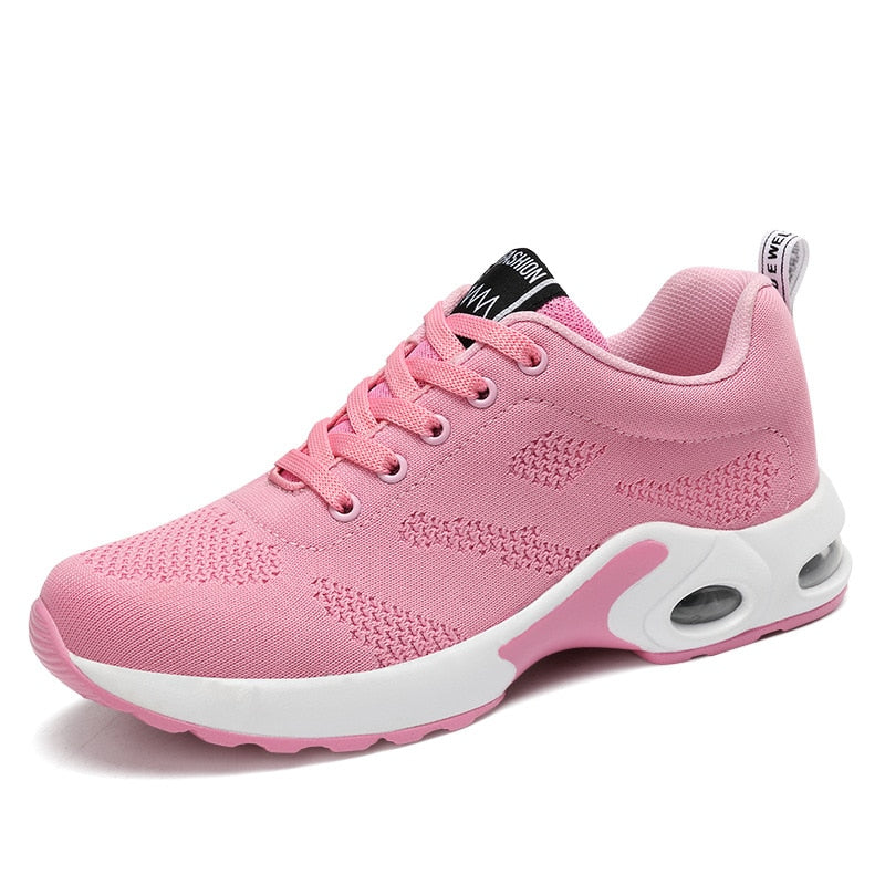 Lightweight outdoor sports shoes by The Clothing Company Sydney with breathable mesh, air cushion, and lace-up design for running.