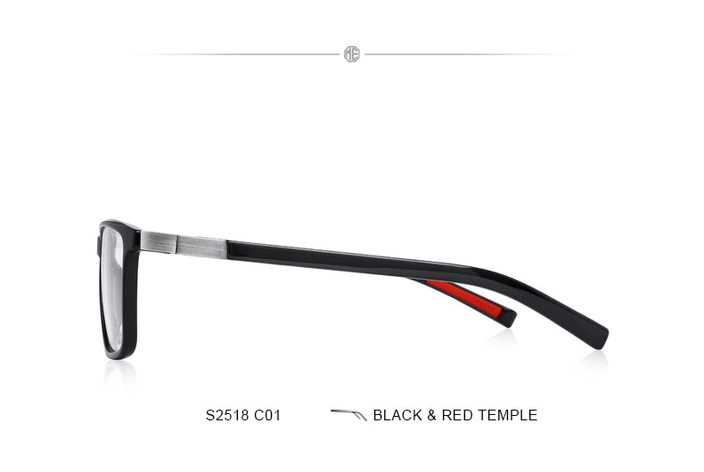 Luxury designer men's acetate prescription eyeglasses with spring hinges and silicone temple tips, by The Clothing Company Sydney.