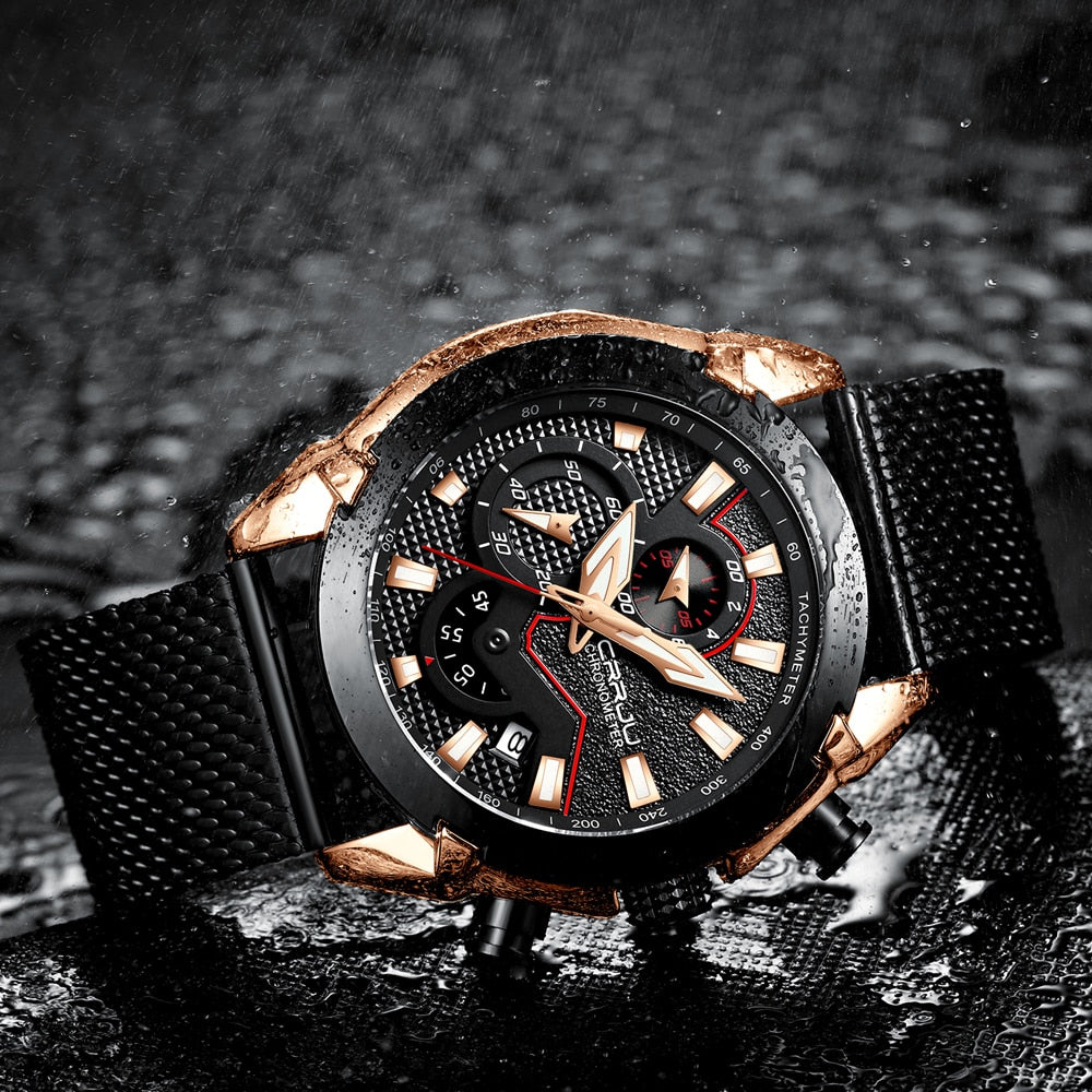 Luxury Army Military Watch by The Clothing Company Sydney, high-quality 316L stainless steel men's chronograph watch with detailed dial.