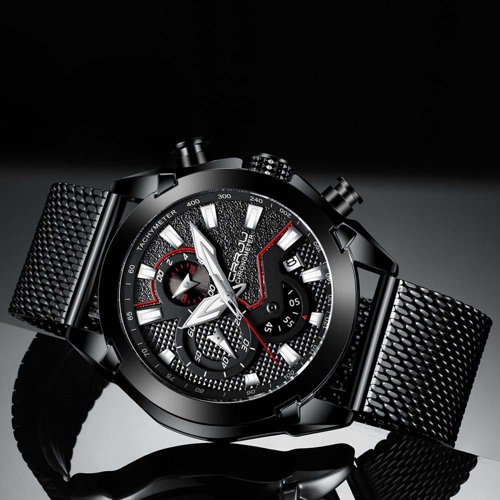 Luxury Army Military Watch by The Clothing Company Sydney, high-quality 316L stainless steel chronograph men's watch.
