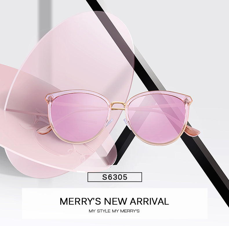 Designer women's cat eye sunglasses by The Clothing Company Sydney with polarized lenses, UV400 protection, stylish luxury accessories