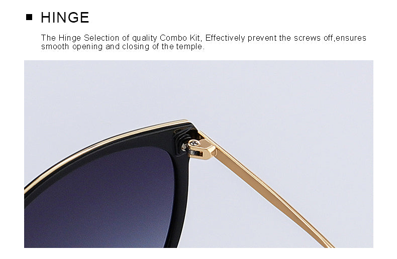 Designer women's cat eye sunglasses by The Clothing Company Sydney with polarized lenses, UV400 protection, and luxurious fashion style.